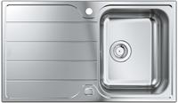 GROHE K500 Edelstahl-Einbausp&uuml;le 86 x 50 mit Abtropffl&auml;che, reversible,