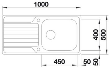 Blanco DINAS XL 6 S (524255) – Praktische Abtropffläche und reversibles Becken