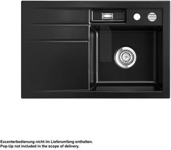 SystemCeram Bela 78 F Becken rechts nero Handbet&auml;tigung (551801-68)