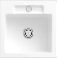 Villeroy & Boch Einbausp&uuml;le Siluet 50 S 510x510mm Ablgarn. aus TitanCeram Wei&szlig;