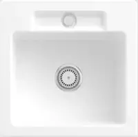 Villeroy & Boch Einbausp&uuml;le Siluet 50 S 510x510mm Ablgarn. aus TitanCeram Stone