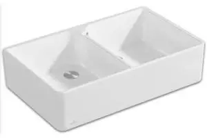 Villeroy & Boch Spülstein 90 X Weiß Alpin Handbetätigung (639001R1)