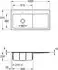 Villeroy & Boch Subway Style 60 Becken links graphite Handbetätigung (336201i4)