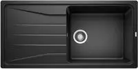 Sona Xl 6 - Silgranitsp&uuml;le, 100x50 Cm, Schwarz 525977 - Blanco