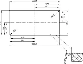 Blanco Axia III 6 S-F mit Exzenterbetätigung Becken rechts schwarz (525855) – Elegantes Design und hochwertige Materialien