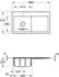 Villeroy & Boch Subway Style 50 Becken links stone white Exzenterbetätigung (335202RW)
