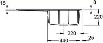 Villeroy & Boch Subway Style 50 Becken rechts graphite Handbetätigung (335101i4) – Hochwertige Keramik für Langlebigkeit und einfache Pflege