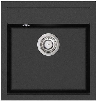 vidaXL Granitsp&uuml;le Einzelbecken 49 cm schwarz