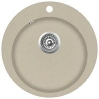 vidaXL Granite Kitchen Sink Single Basin Round 50,5 x 50,5 x 29 cm beige (144864)