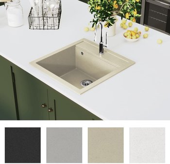 vidaXL Granitsp&uuml;le Einzelbecken 49 cm