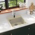 vidaXL Granitspüle Einzelbecken 49 cm