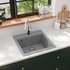vidaXL Granitspüle Einzelbecken 49 cm