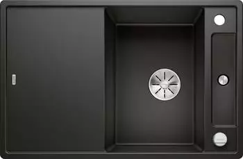 Blanco Axia III 45 S schwarz Exzenterbet&auml;tigung mit Glasschneidebrett (525840)