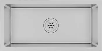 vidaXL Handgemachte Einbausp&uuml;le Edelstahl 60 x 30 x 20 cm silber (51504)