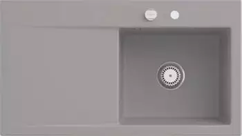 Villeroy & Boch Villeroy und Boch Subway Spüle 335102KD Becken rechts, Ablaufgarnitur mit Excenterbetätigung, Fossil