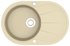 vidaXL Granitspüle Einzelbecken oval beige