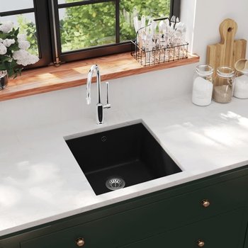vidaXL Granitsp&uuml;le Einzelbecken 42 cm schwarz