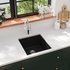 vidaXL Granitspüle Einzelbecken 42 cm