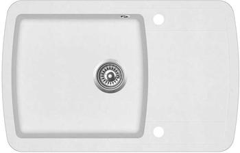 vidaXL Granite Kitchen Sink Single Basin 78 x 50 x 31 cm white (144853)