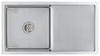 vidaXL Kitchen sink with strainer stainless steel 87 x 44 x 20 cm silver (145080)