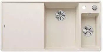 Blanco Axia III 6 S-F mit Exzenterbet&auml;tigung Becken rechts softwei&szlig; (527050)
