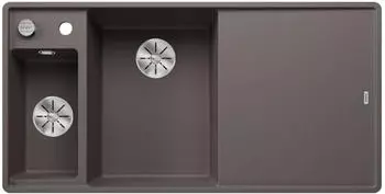Blanco Axia III 6 S-F mit Exzenterbet&auml;tigung Becken links vulkangrau (527231)