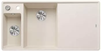 Blanco Axia III 6 S-F mit Exzenterbetätigung Becken links softweiß (527047)