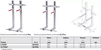 Fischer LC Plus Universalrahmen vorinstalliert f&uuml;r Wand-WC und Bidet (501026)