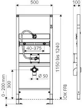 Schell Count MONTUS Compact II LC Urinal-Modul, verdeckter Zulauf, 1150mm (030890099)