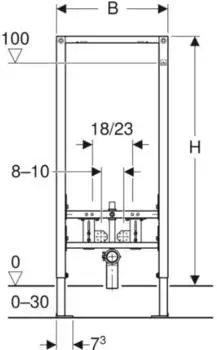 Geberit Duofix Montageelement für Bidet 112cm (111.512.00.2)