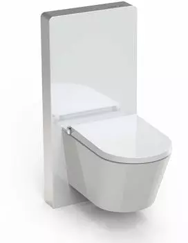 Glasdeals Sensor-Sanit&auml;rmodul f&uuml;r Wand-WC, Wei&szlig;glas (6233)