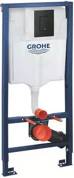 GROHE Solido 3-in-1 Vorwandelement f&uuml;r Wand-WC, 113cm, Even Bet&auml;tigungsplatte, mattschwarz (388112430)