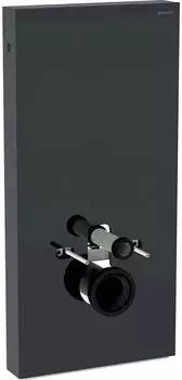 Geberit Monolith Sanitärmodul für Wand-WC Glas lava /Aluminium schwarzchrom (131.022.JK.5)