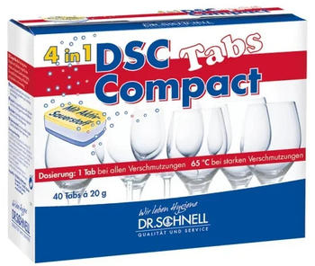 Dr. Schnell DSC Compact Tabs 4 in 1 Geschirreiniger Tabs 1 Paket = 40 Stück