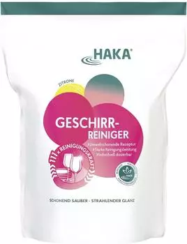 Haka Sp&uuml;lmaschinenpulver Zitrone, phosphatfrei, Geschirrsp&uuml;lpulver, f&uuml;r ca. 111 Anwendungen, 2kg