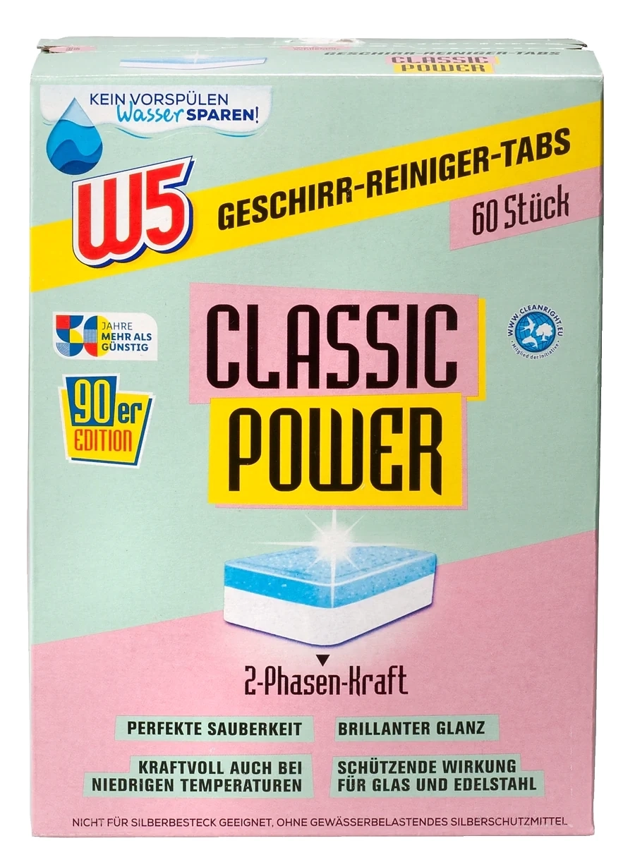 Lidl W5 Geschirr-Reiniger-Tabs Classic Power