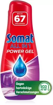 Somat Maschinensp&uuml;lmittel All in 1 Power Gel, Multifunktionsgel, XXL, Geschirr-Reiniger, 1072 ml