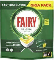 Fairy Original All in One Sp&uuml;lmaschinentabs, Zitrone, 100 Tabs, Die Sogar Bei