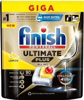 Calgonit Finish Ultimate Plus Lemon Spülmaschinenkapseln, 90 Stück