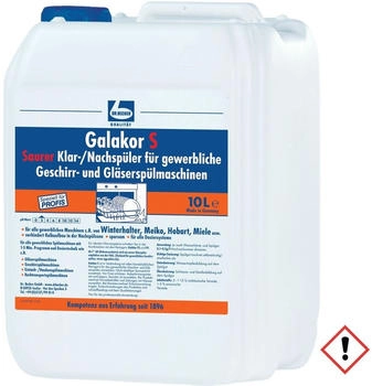 Dr. Becher Galakor S Saurer Klar-/Nachsp&uuml;ler 10 l f&uuml;r gewerbl. Geschirrsp&uuml;lmaschinen (Karton)