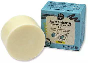 Hello Simple Feste Spülseife 2 in 1 Pure