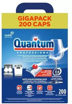 Calgonit Finish Professional 200er-Pack Sp&uuml;lmaschinencaps &raquo;Quantum Professional&laquo; Gigapack wei&szlig;