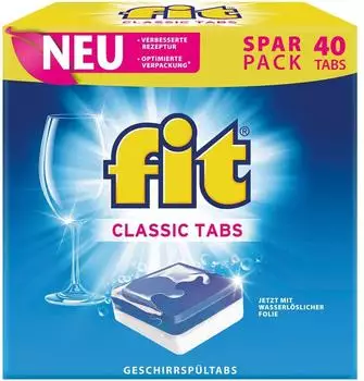 Fit Geschirrspül-Tabs »Classic« 40 Stück blau