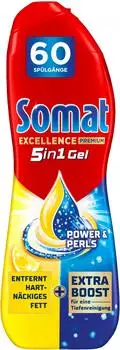Somat Excellence Premium 5in1 Gel Reiniger Power & Perls 60 WL