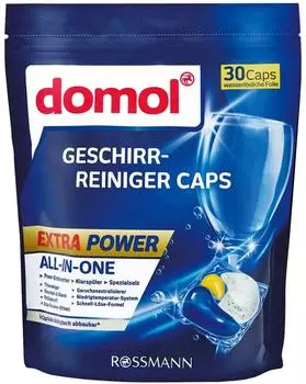 Domol Geschirr-Reiniger Caps &raquo;Extra Power All-in-One&laquo; 30 St&uuml;ck