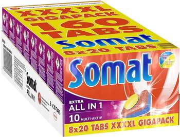 Somat 10 Extra All in 1 4XL Gigapack 8 x 20 Tabs (160 Stk.)