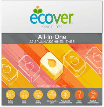 Ecover All-in-One Spülmaschinen-Tabs (22 Stk.)