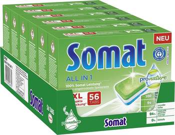 Somat All in 1 Pro Nature Spülmaschinen-Tabs (6 x 56 Stk.)