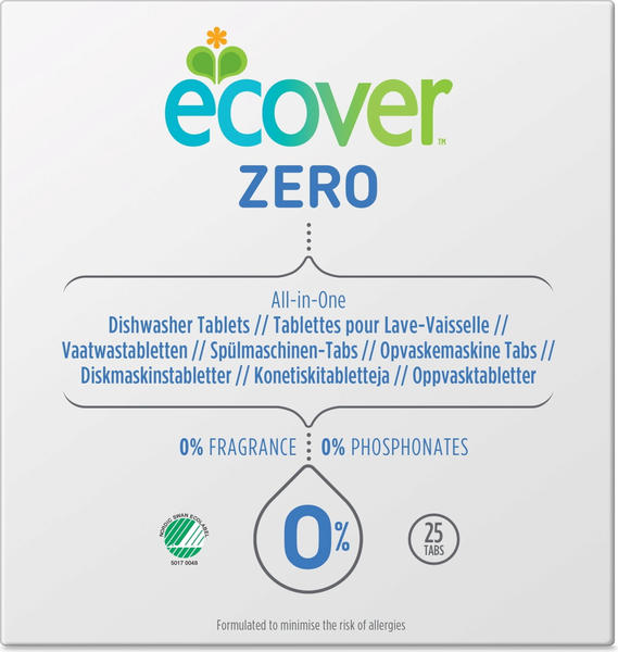 Ecover All-in-One Spülmaschinentabs ZERO (25 Stk.) Test TOP Angebote ab  7,29 € (August 2023)