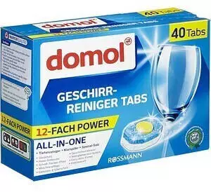 Domol Geschirr-Reiniger Tabs 12-fach Power All-In-One (40 Stk.)